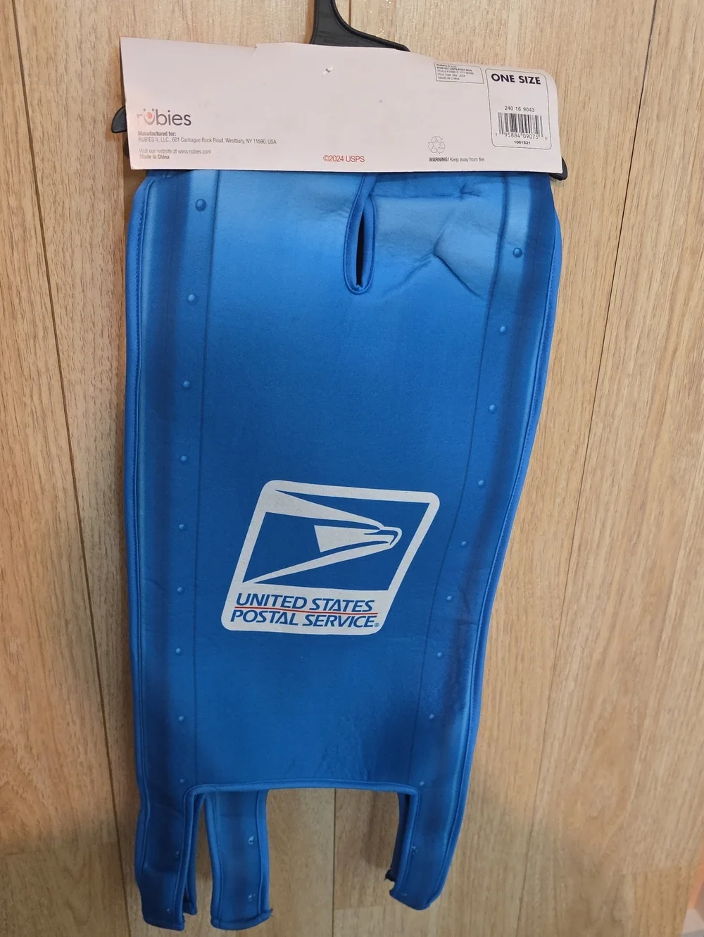 KIDS ONE SIZE USPS MAIL BOX COSTUME